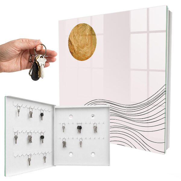 Caja para llaves diseño con ondas y círculo