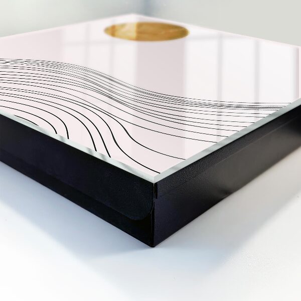 Caja para llaves diseño con ondas y círculo