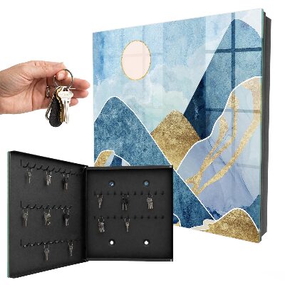 Armario para llaves con diseño de paisaje de montaña