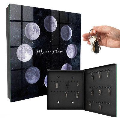 Armario para llaves con diseño de fases de la luna