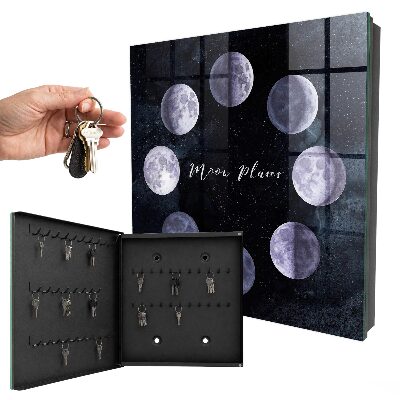 Armario para llaves con diseño de fases de la luna