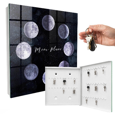 Armario para llaves con diseño de fases de la luna