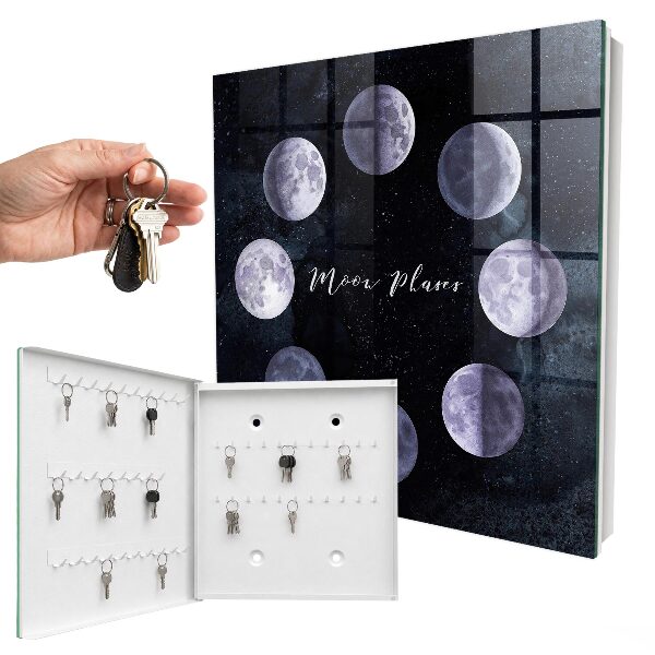 Armario para llaves con diseño de fases de la luna