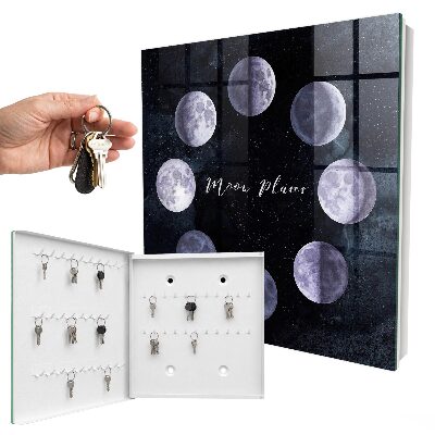 Armario para llaves con diseño de fases de la luna