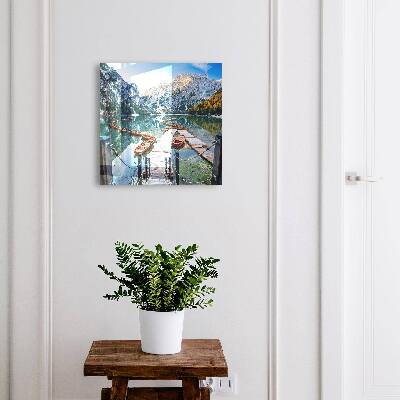 Armario para colgar llaves con diseño de paisaje de montaña