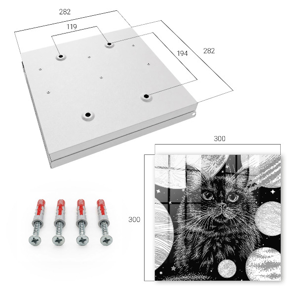 Caja para llaves diseño de gato espacial