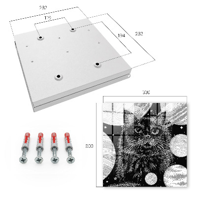Caja para llaves diseño de gato espacial