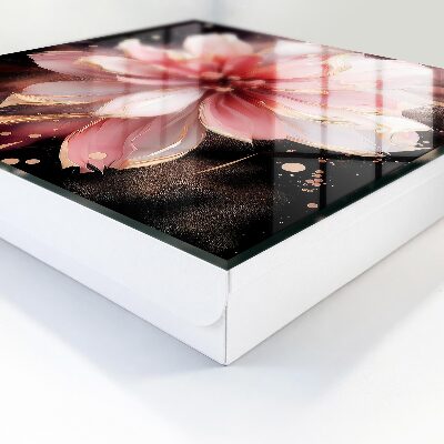 Armario para colgar llaves con diseño de flor rosa