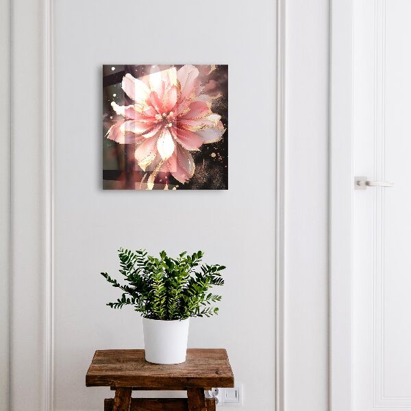 Armario para colgar llaves con diseño de flor rosa