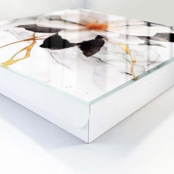 Caja para llaves decorada con motivo de flores
