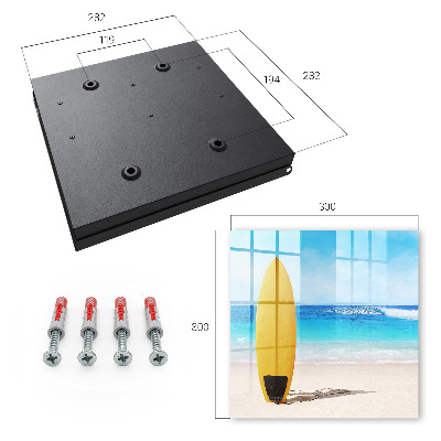 Caja para llaves con diseño de paraíso para surfistas