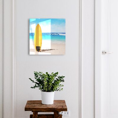Caja para llaves con diseño de paraíso para surfistas