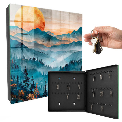 Caja para llaves diseño de montañas occidentales