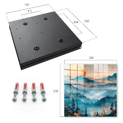 Caja para llaves diseño de montañas occidentales
