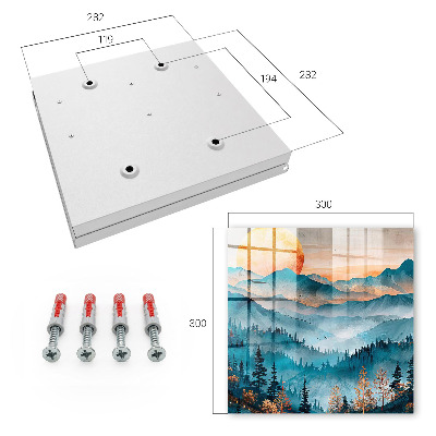 Caja para llaves diseño de montañas occidentales