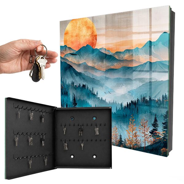 Caja para llaves diseño de montañas occidentales