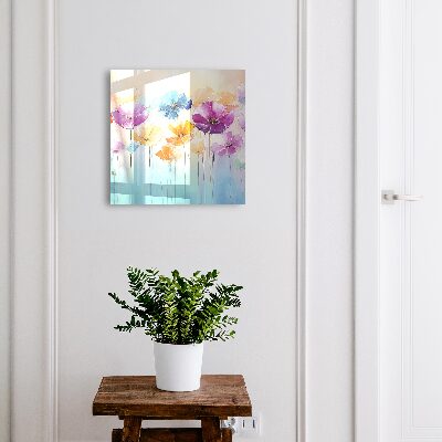Armario para llaves con diseño de flores coloridas