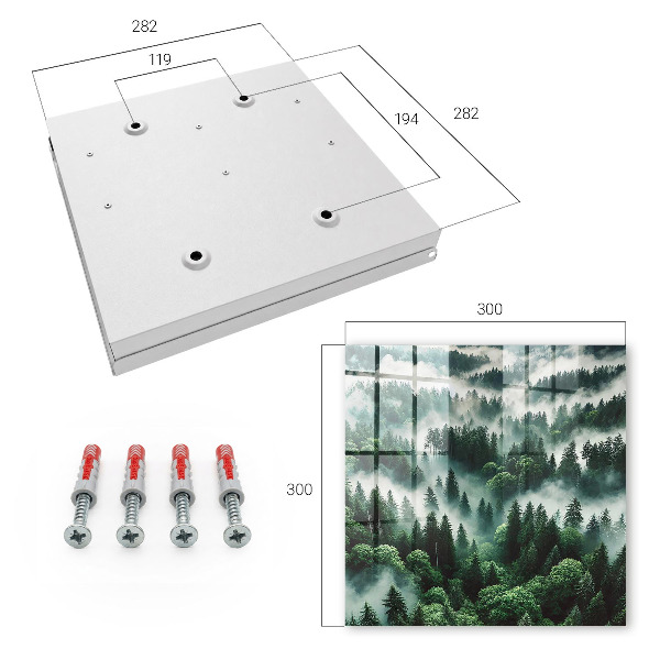 Caja para llaves diseño bosque brumoso