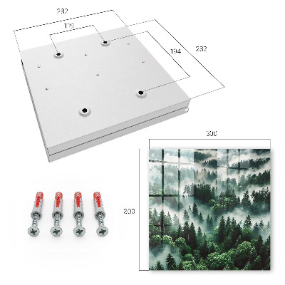 Caja para llaves diseño bosque brumoso