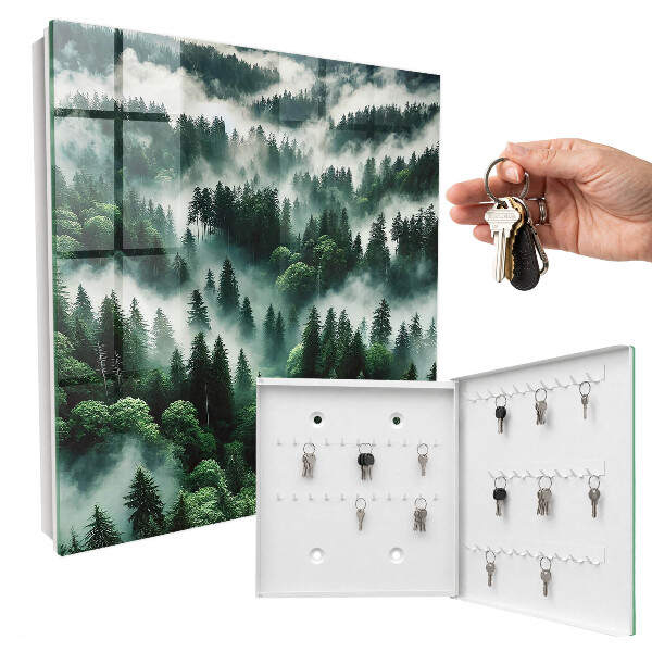 Caja para llaves diseño bosque brumoso