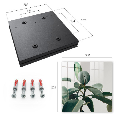 Armario para llaves con diseño de hojas de ficus