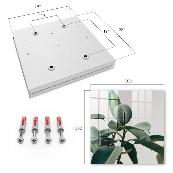 Armario para llaves con diseño de hojas de ficus