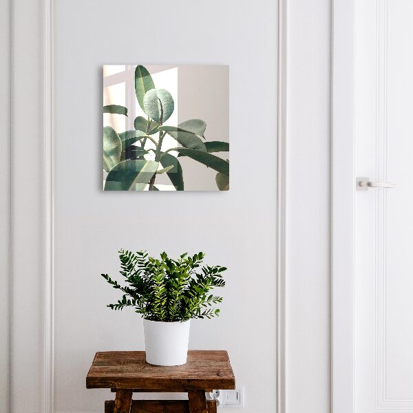 Armario para llaves con diseño de hojas de ficus