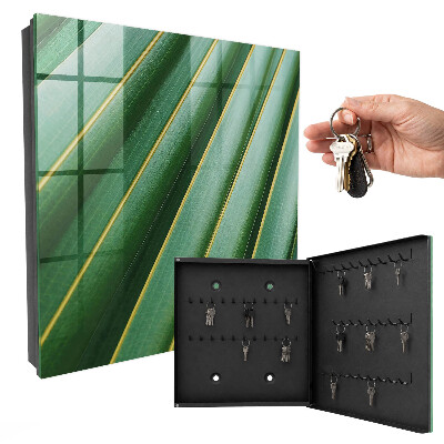 Caja para llaves con diseño de patrón de hojas