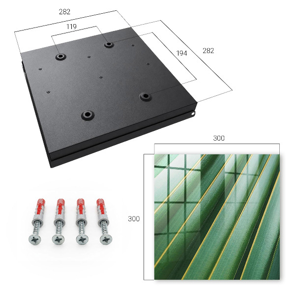Caja para llaves con diseño de patrón de hojas