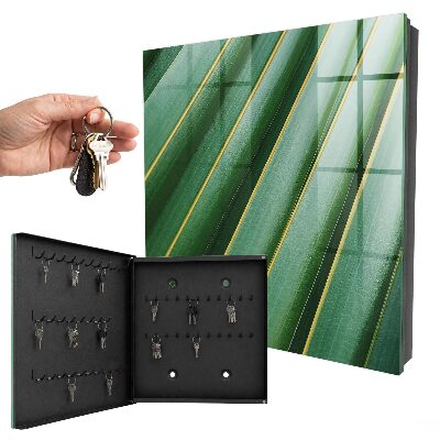 Caja para llaves con diseño de patrón de hojas