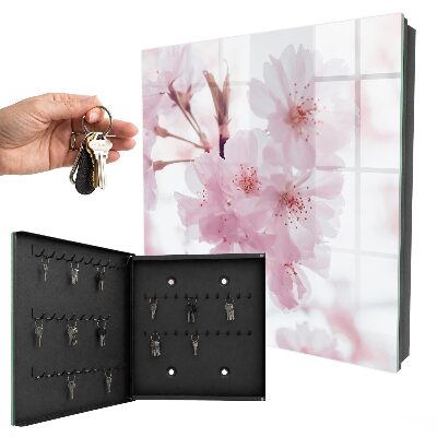 Armario para colgar llaves con diseño de flores de cerezo