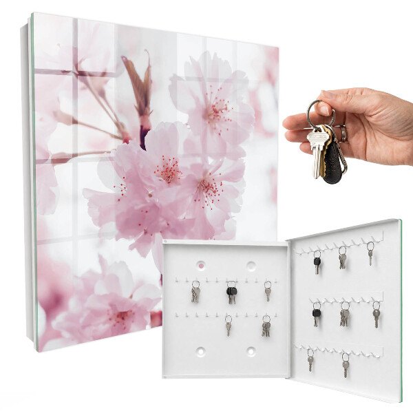 Armario para colgar llaves con diseño de flores de cerezo