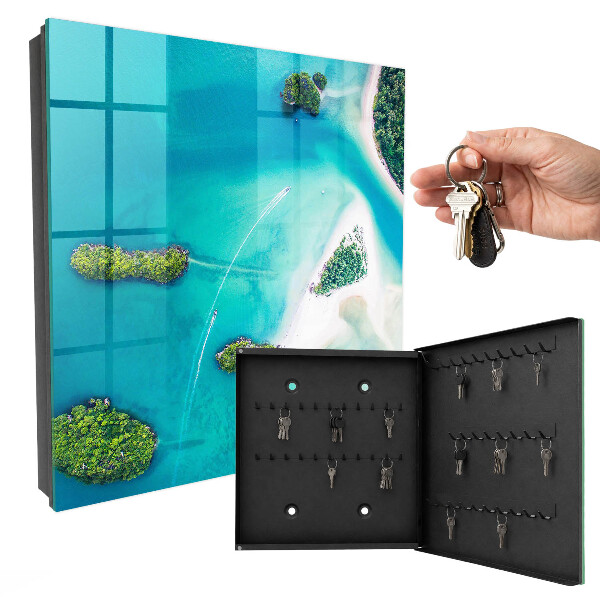 Caja para llaves diseño playas exóticas
