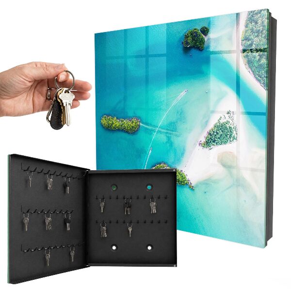Caja para llaves diseño playas exóticas
