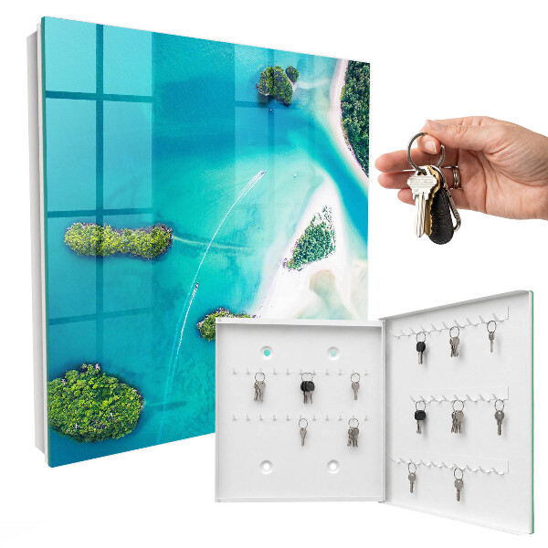Caja para llaves diseño playas exóticas