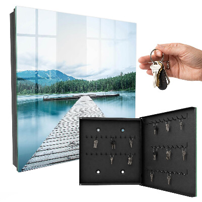 Caja para llaves diseño de un lago tranquilo