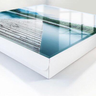 Caja para llaves diseño de un lago tranquilo