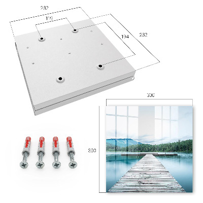 Caja para llaves diseño de un lago tranquilo
