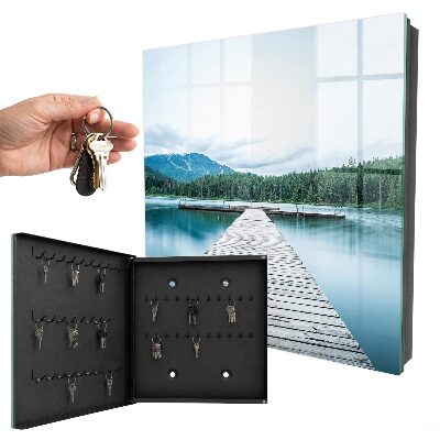Caja para llaves diseño de un lago tranquilo
