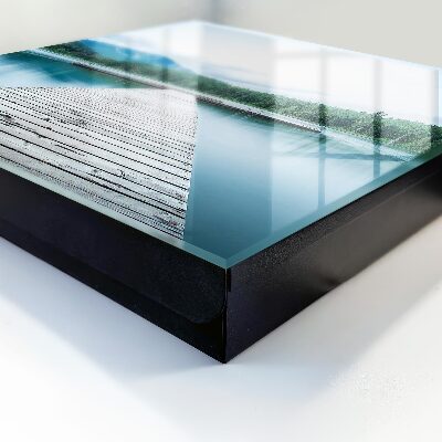 Caja para llaves diseño de un lago tranquilo