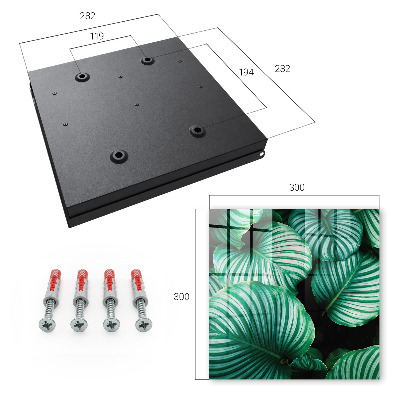 Caja para llaves diseño de hojas verdes