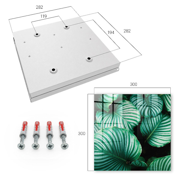 Caja para llaves diseño de hojas verdes