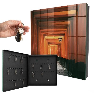 Armario para llaves con puertas amarillas