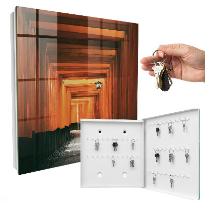 Armario para llaves con puertas amarillas