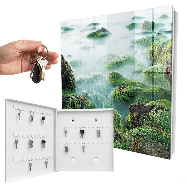 Armario para llaves de diseño ondas verdes