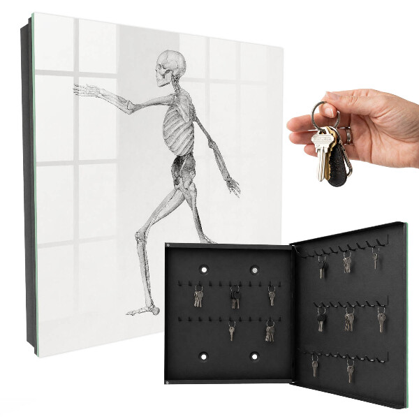 Armario para llaves de pared con diseño de movimiento esquelético