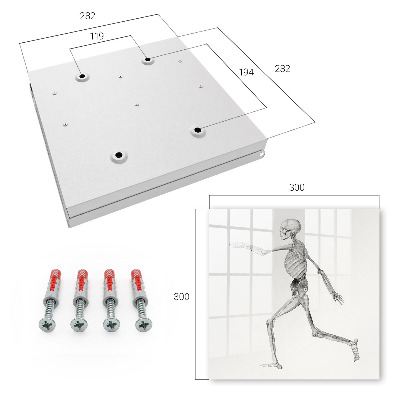 Armario para llaves de pared con diseño de movimiento esquelético