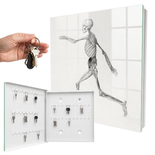 Armario para llaves de pared con diseño de movimiento esquelético