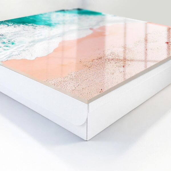 Caja para llaves con diseño de océano y playa