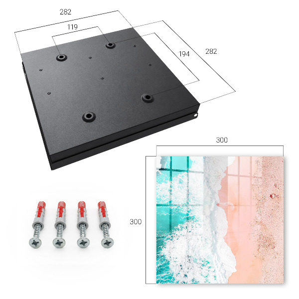 Caja para llaves con diseño de océano y playa
